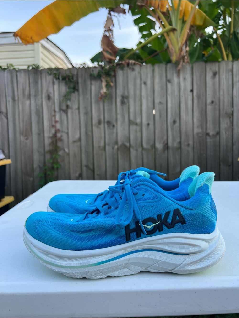 Men’s HOKA Clifton 10 Blue Performance Running Shoes size 10